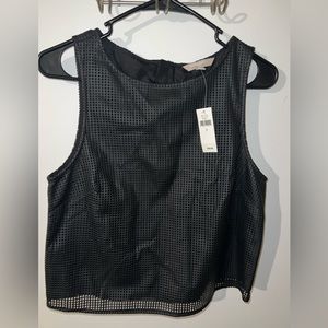 Banana Republic Leather Luke Tank top small NWT